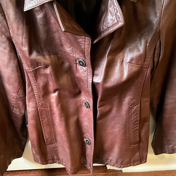 Brandon Thomas Women's Deep Brown Leather Jacket Medium - Picture 2 of 16